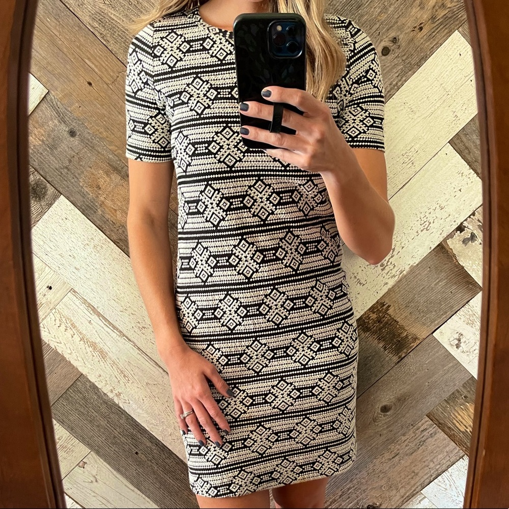 Patterned Shift Dress - image 1